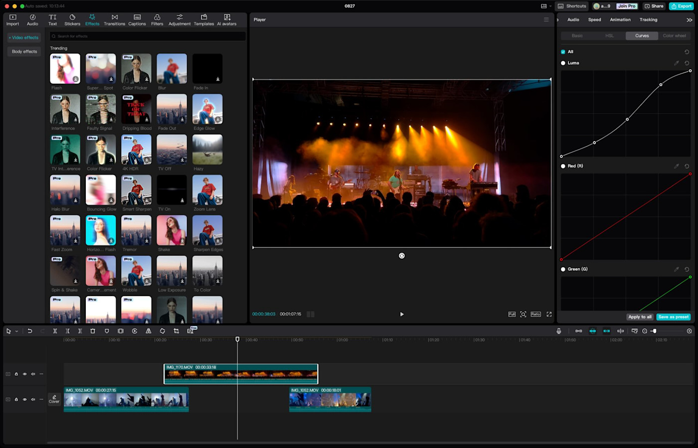 prepared and edited videos